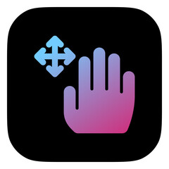 Editable hand move vector icon. Part of a big icon set family. Perfect for web and app interfaces, presentations, infographics, etc
