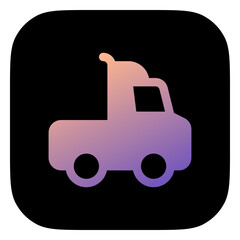 Obraz premium Editable semi-trailer truck vector icon. Vehicles, transportation, travel. Part of a big icon set family. Perfect for web and app interfaces, presentations, infographics, etc