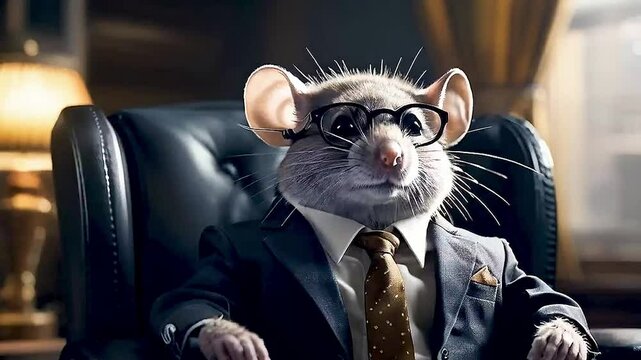 a rat in a suit