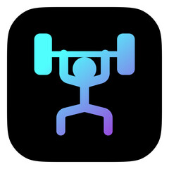 Editable weight lifting vector icon. Part of a big icon set family. Perfect for web and app interfaces, presentations, infographics, etc