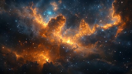 Fototapeta premium Luminous cosmic clusters unveiling astral formations of boundless a futuristic and visionary landscape of mesmerizing astronomical wonders and enigmatic mixed media.