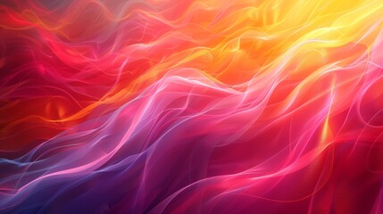 Obraz premium Colorful abstract waves of light flowing together in a gradient of reds, oranges, and purples
