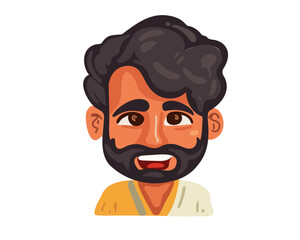 Portrait of an Indian man with strabismus