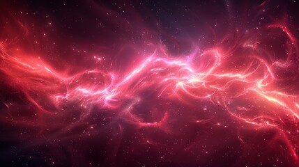 Fototapeta premium Vibrant cosmic nebula with swirling pink and purple gases in a starry night sky
