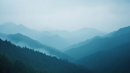 Blue Mountains and Mist