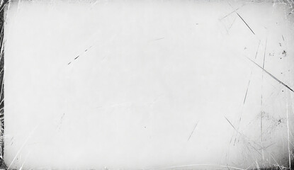 White textured background with scratches.