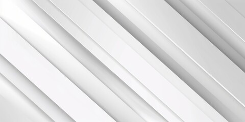 Fototapeta premium Abstract white diagonal 3D lines background. Geometric design template.