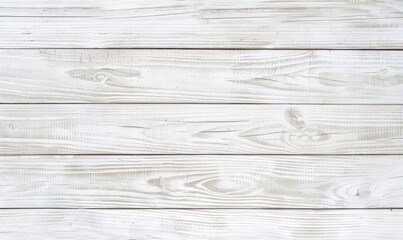 Naklejka premium Whitewashed wooden planks background. Top view of wood texture for design and print.