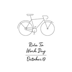 line art of Ride To Work Day good for Ride To Work Day celebrate. line art.