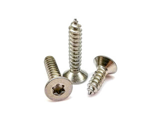 Countersunk head stainless steel six lobe screw