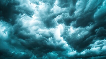 Fototapeta premium Dark, stormy clouds gathering during a rainy season, capturing the dramatic and intense weather