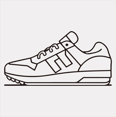 Sneakers icon Vector silhouette illustration icon on a white background