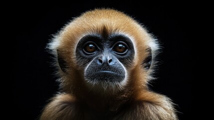 Fototapeta premium Curious Gibbon Portrait