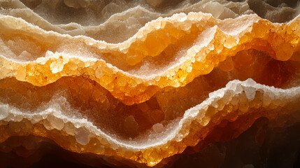 Intricate Salt Crystals on Sandstone Surface: Sparkling Geological Patterns in Structural Facade