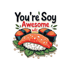 Sushi Vector Illustration For T Shirt Design