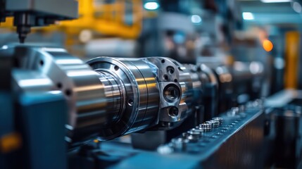 Fototapeta premium State-of-the-art manufacturing processes featuring advanced machinery and innovative techniques in a high-tech facility.
