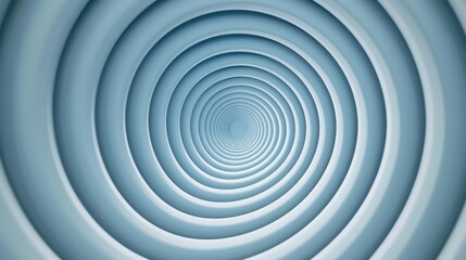 Naklejka premium A mesmerizing blue tunnel created by concentric circles, evoking feelings of depth and movement. Perfect for abstract backgrounds.