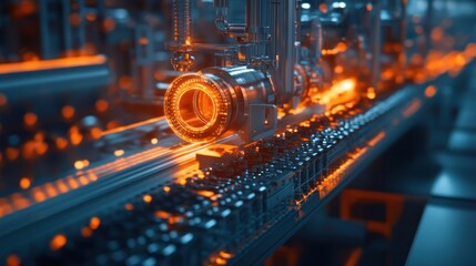 The latest cutting-edge technology being utilized in a modern manufacturing facility, highlighting innovation and efficiency.
