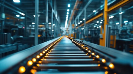 Fototapeta premium The latest cutting-edge technology being utilized in a modern manufacturing facility, highlighting innovation and efficiency.