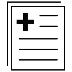 Obraz premium Sick Leave Notes Icon Design. Representing Medical Leave. Sick Notes. Workplace Health. Health Documentation. Vector icon.