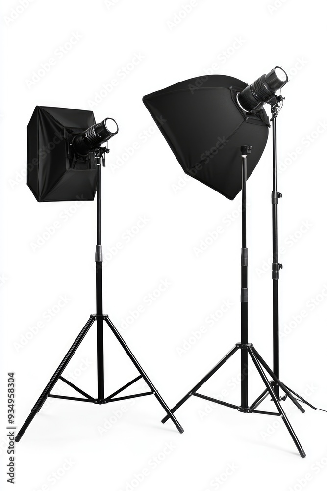 Wall mural Tripod lights setup