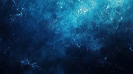 Abstract Deep Blue Space with Scattered Stars and Nebulae