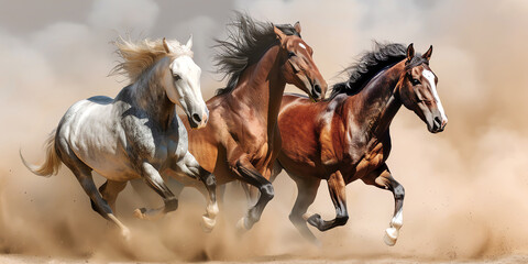 running horses, AI generated