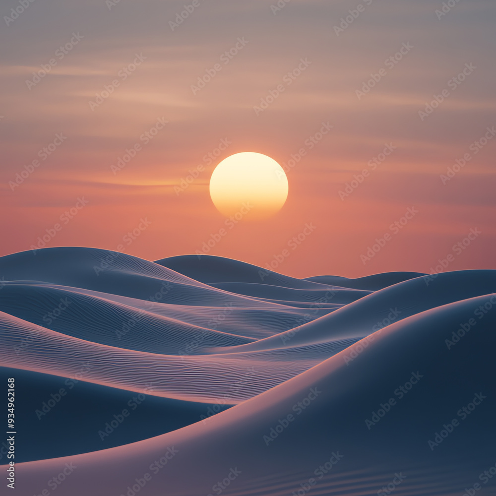 Canvas Prints desert at sunset, AI generated