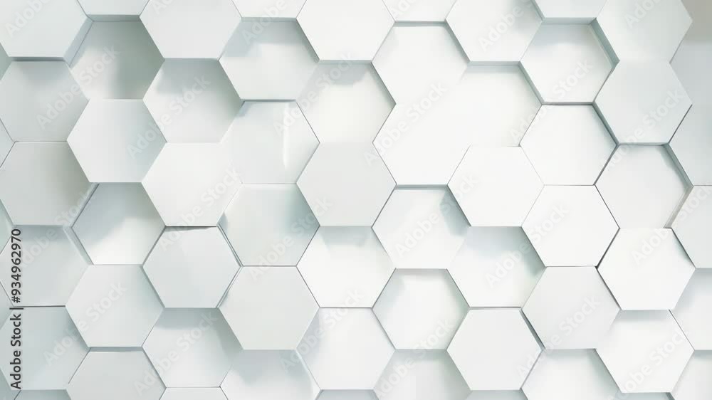 Wall mural a modern hexagonal pattern with a clean, minimalist design, ideal for backgrounds and textures in va