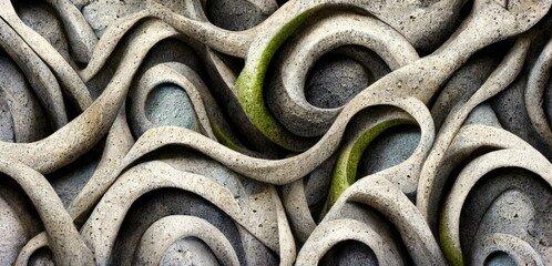 Neutral abstract background, multi-purpose background. New age of woven earthy organic marble stone shape background. 