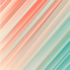 Obraz premium A minimalist abstract pastel background vector with diagonal lines and soft gradients in pale coral and light mint, providing a fresh and contemporary look. 8k UHD, suitable for high-quality 