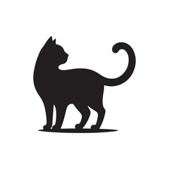 A cat silhouette vector illustration