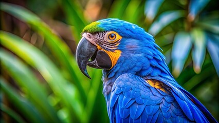 Vibrant blue feathers with exotic texture on a parrot, parrot, feathers, blue, exotic, vibrant, texture, bird, colorful