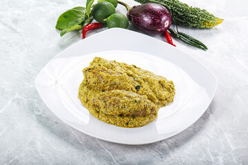 Indian cuisine - pork masala sauce