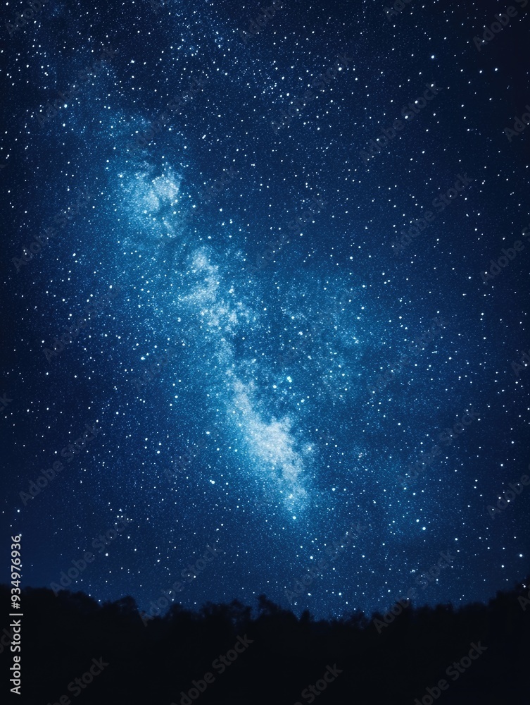 Wall mural milky way at night