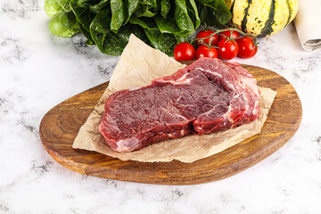 Raw rib eye beef premium steak