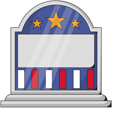 Vector Illustration of Memorial Day Graves. Grave Markers