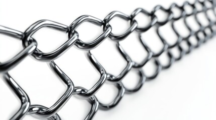 Fototapeta premium A Close-Up View of a Shiny Metal Chain