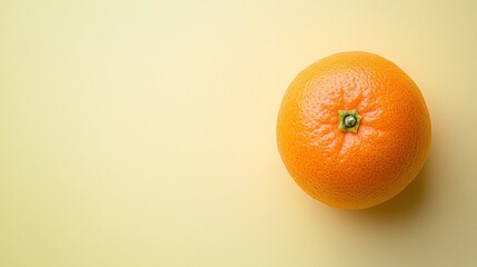 Orange Fruit on a Yellow Background