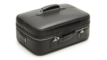 Black Leather Suitcase.
