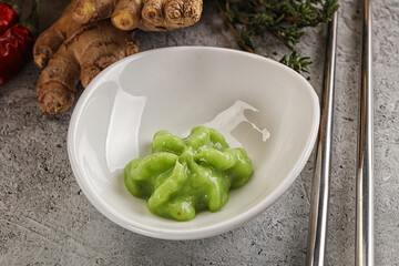 Green organic asian Wasabi seasoning