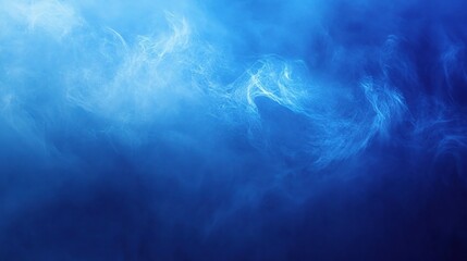 Celestial Haze: Ethereal blue smoke dances and swirls against a dark backdrop, creating an otherworldly and abstract atmosphere. 