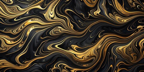 Elegant gold and black marble background with swirling patterns, marble, gold, black, elegant, luxurious, texture, abstract