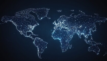 Metaverse Technology is integrated into the world map and has interconnected line elements Refers to entering a virtual world that uses both learning and entertainment through vr devices.9