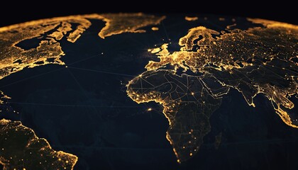 Metaverse Technology is integrated into the world map and has interconnected line elements Refers to entering a virtual world that uses both learning and entertainment through vr devices.10