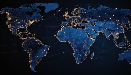 Global Business Network Illustrated Through an Interconnected World Map Concept Global Business Network Illustration Interconnected World Maps 21