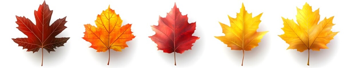 Autumn Maple Leaves Collection.