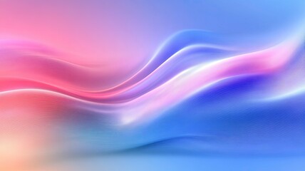 Obraz premium Vibrant Abstract Gradient Waves in Pink and Blue, Colorful abstract waves in a gradient of pink, blue, and purple, creating a fluid and dynamic visual effect. 