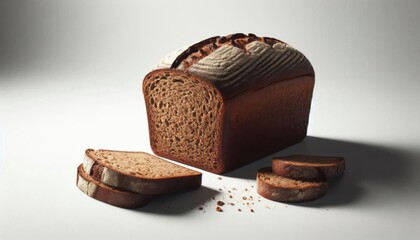  a loaf of Ezekiel bread on a solid white background.