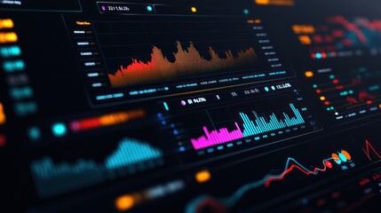 Obraz premium Digital Dashboard with Data Visualization